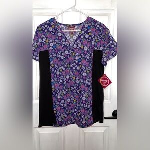 Purple butterflies scrub top. New with tags!
